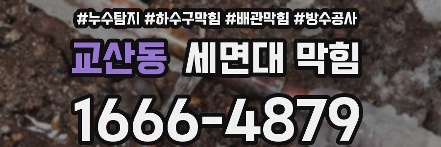 교산동 세면대 막힘
