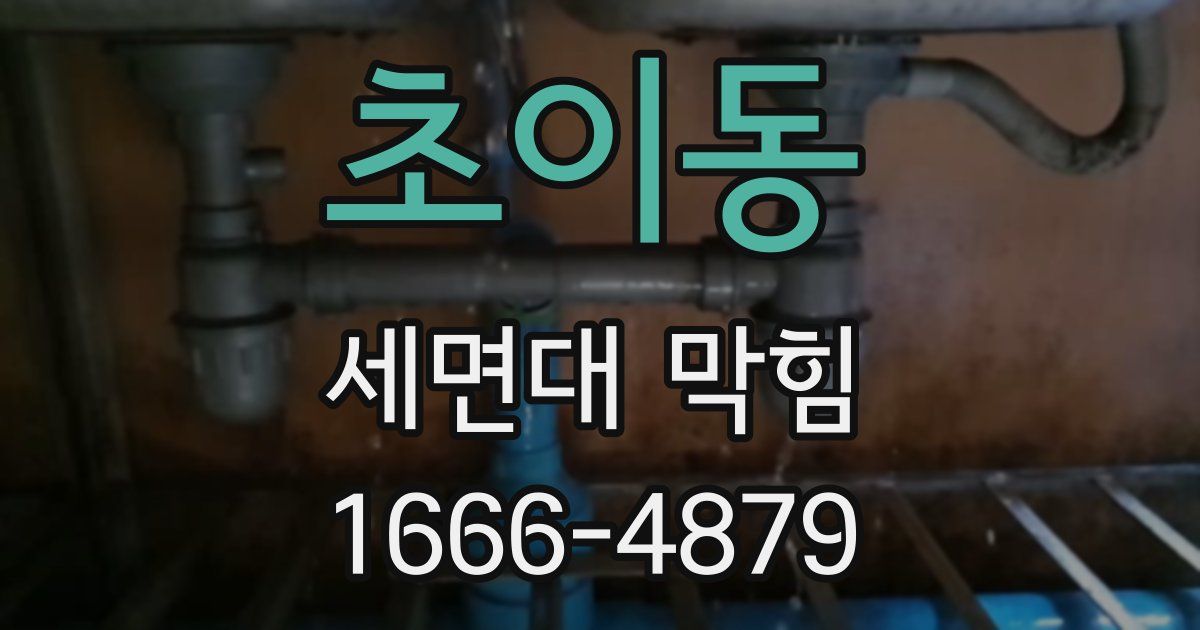 초이동 세면대 막힘