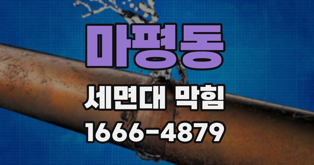 마평동 세면대 막힘