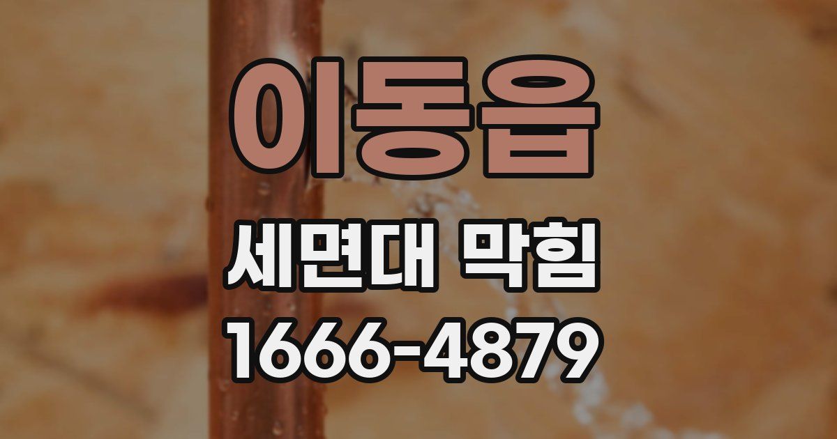 이동읍 세면대 막힘