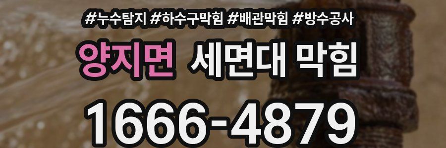 양지면 세면대 막힘