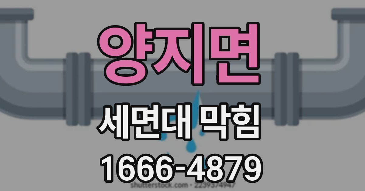 양지면 세면대 막힘