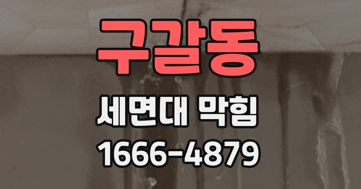 구갈동 세면대 막힘