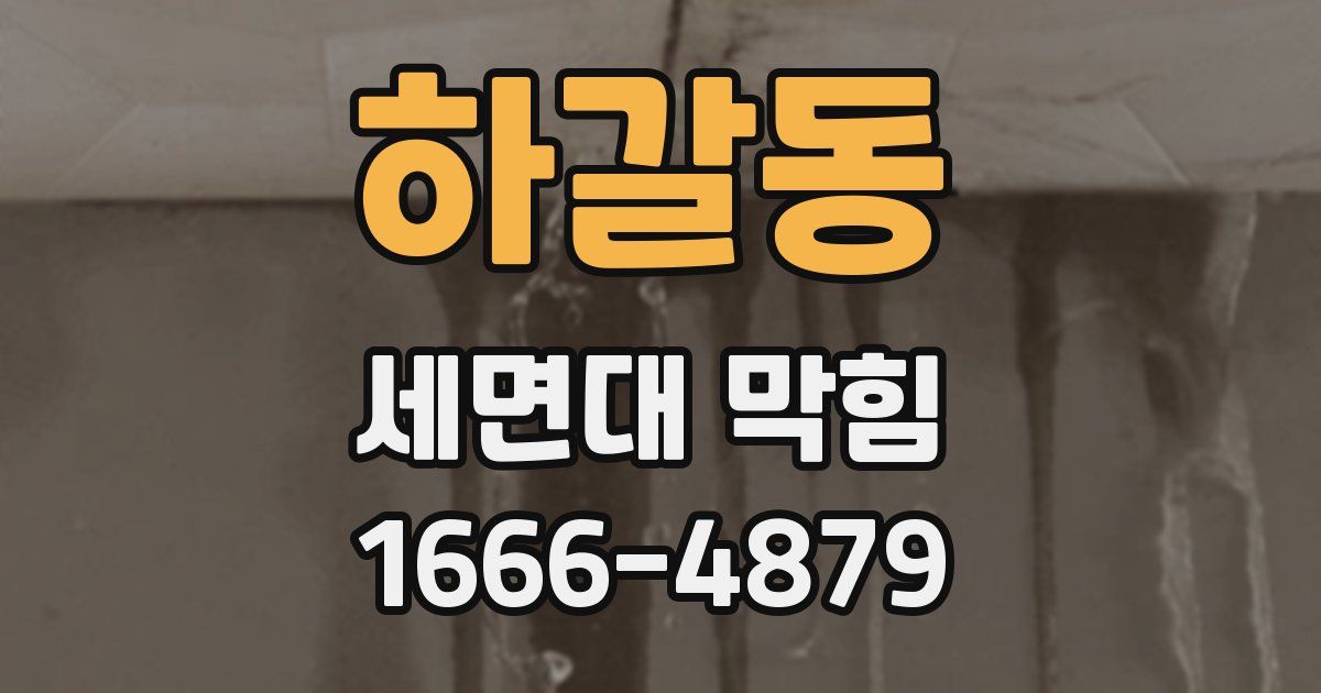 하갈동 세면대 막힘