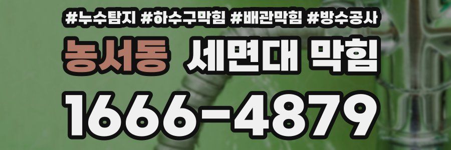 농서동 세면대 막힘