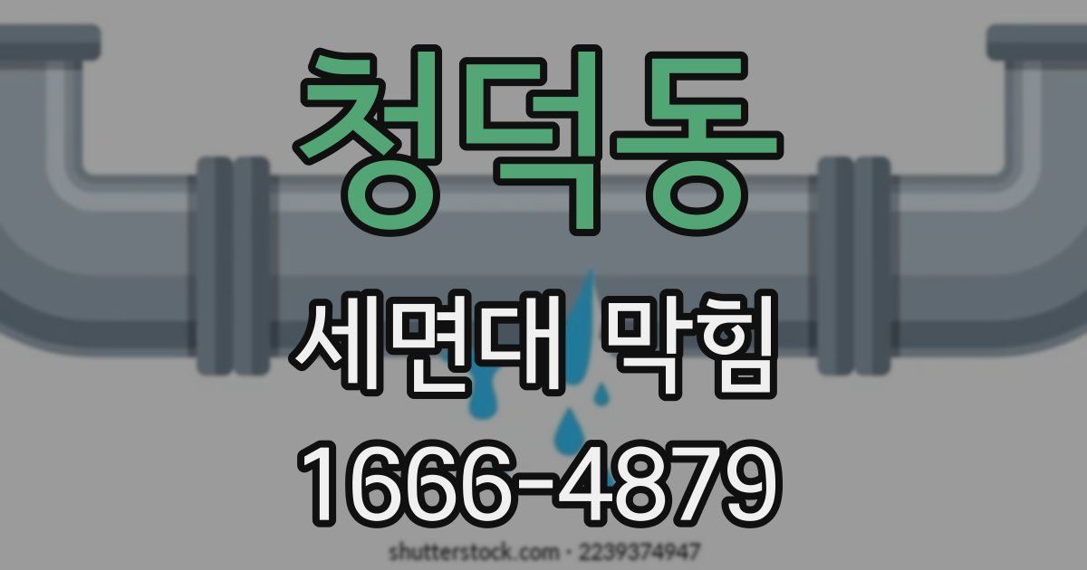 청덕동 세면대 막힘