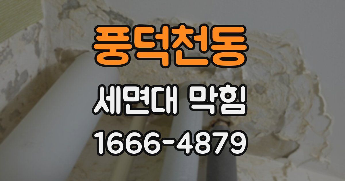 풍덕천동 세면대 막힘