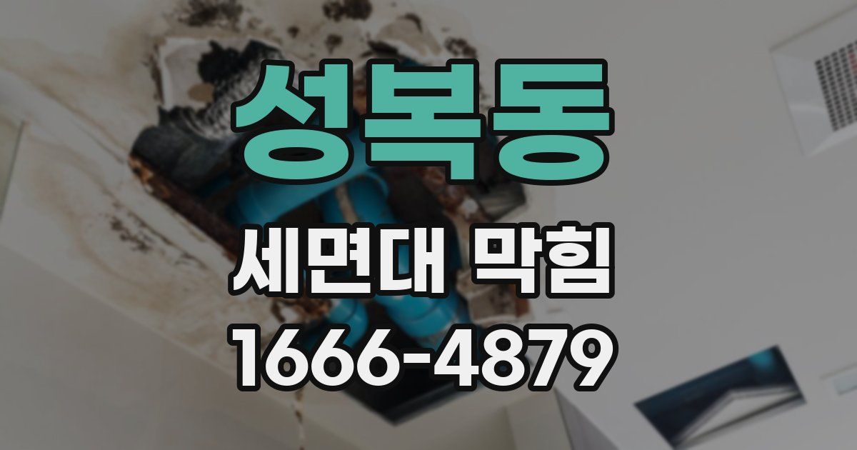 성복동 세면대 막힘