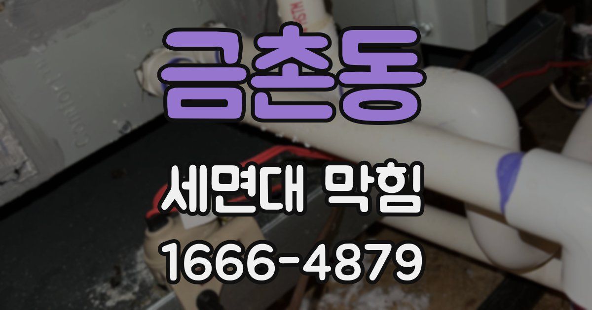 금촌동 세면대 막힘