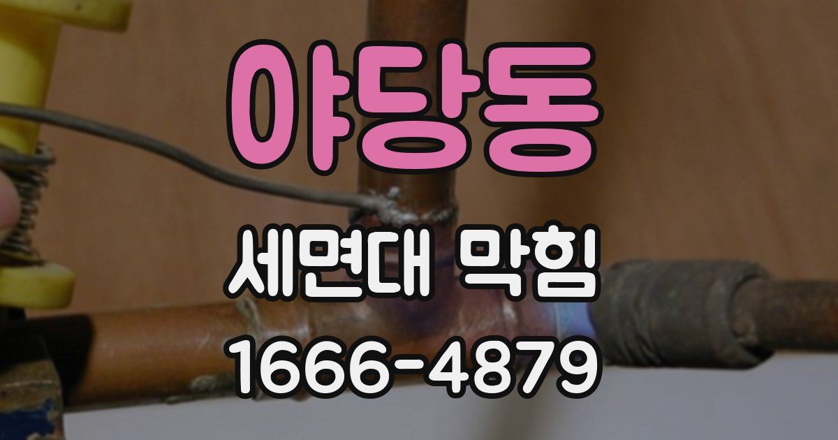 야당동 세면대 막힘