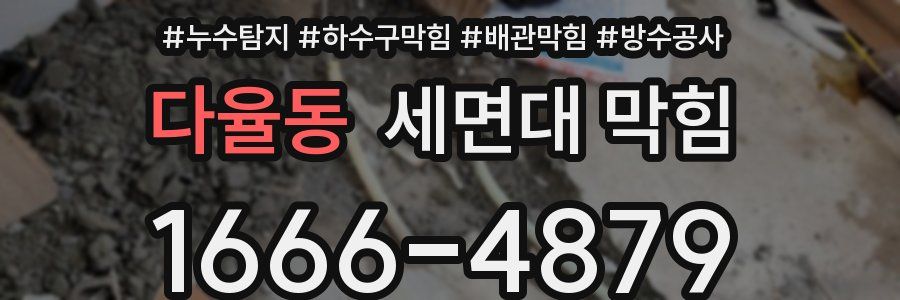 다율동 세면대 막힘