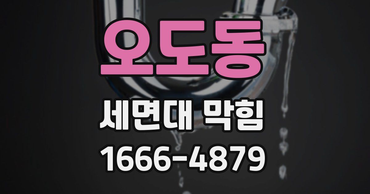 오도동 세면대 막힘
