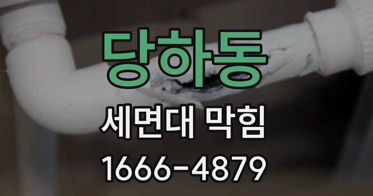 당하동 세면대 막힘