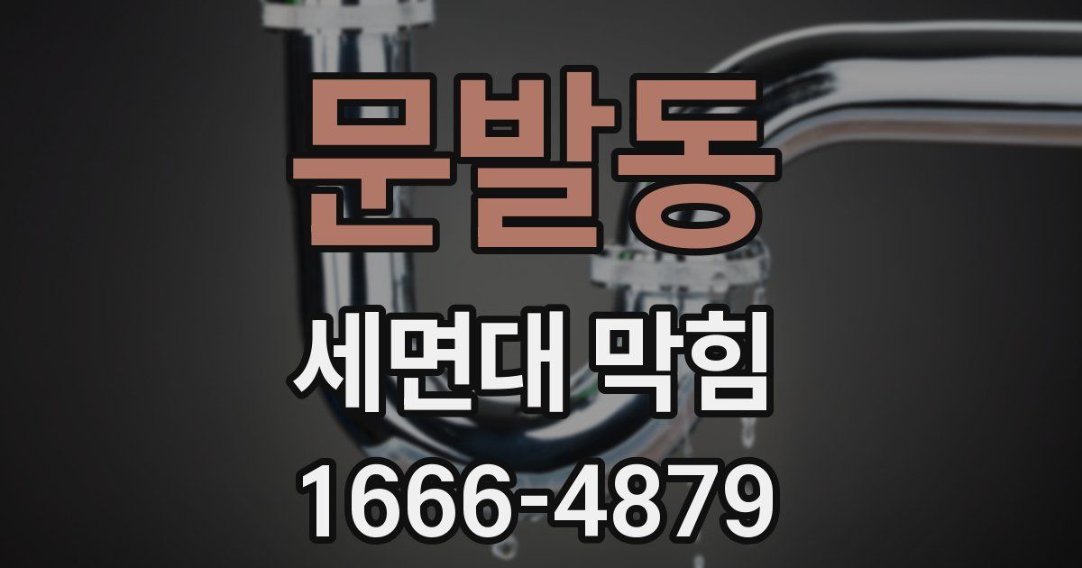 문발동 세면대 막힘