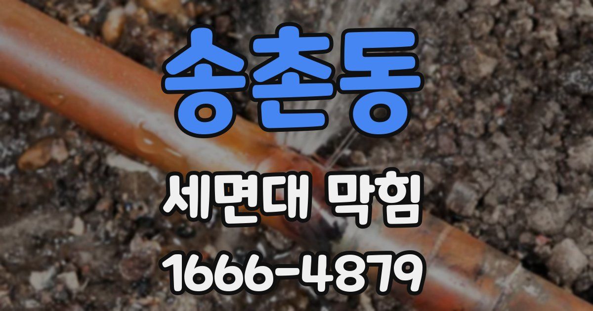 송촌동 세면대 막힘