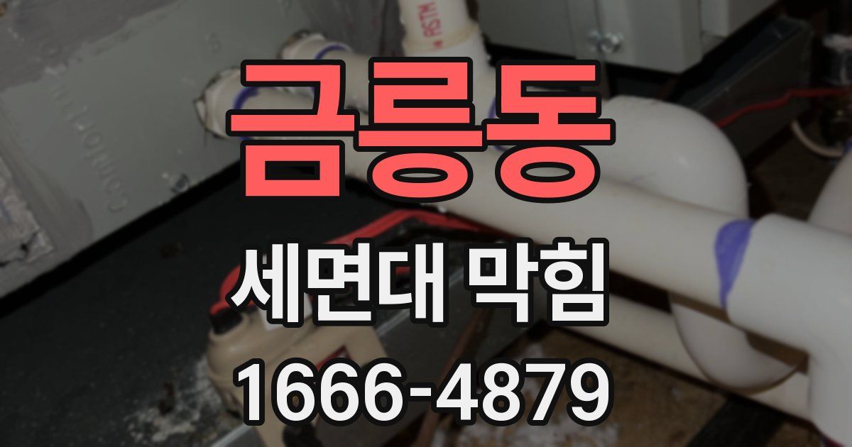 금릉동 세면대 막힘