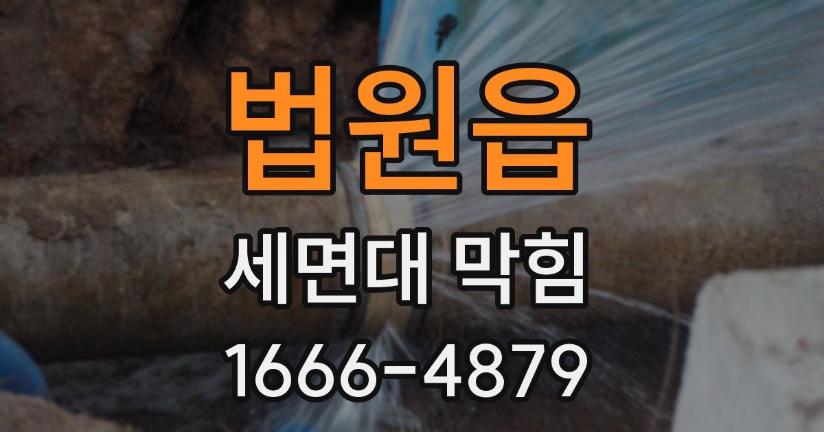 법원읍 세면대 막힘