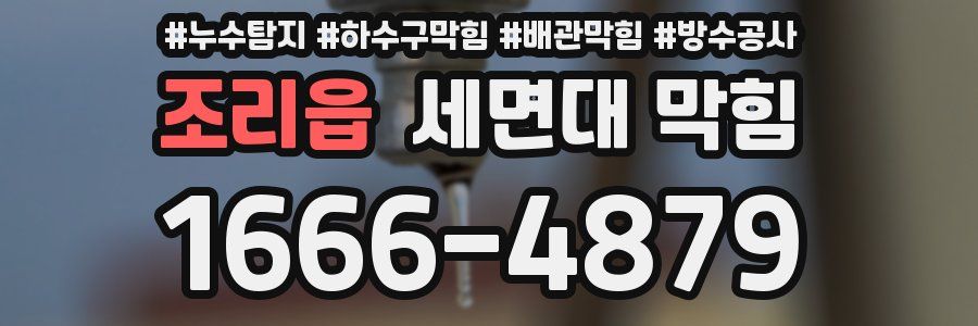 조리읍 세면대 막힘