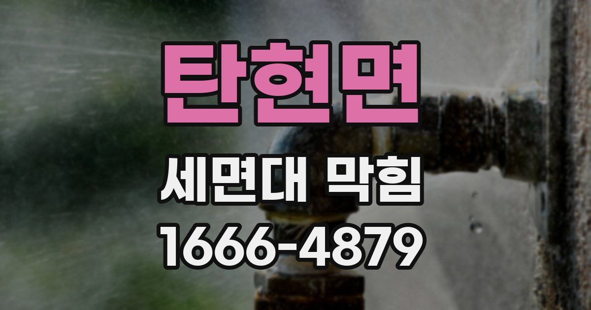 탄현면 세면대 막힘