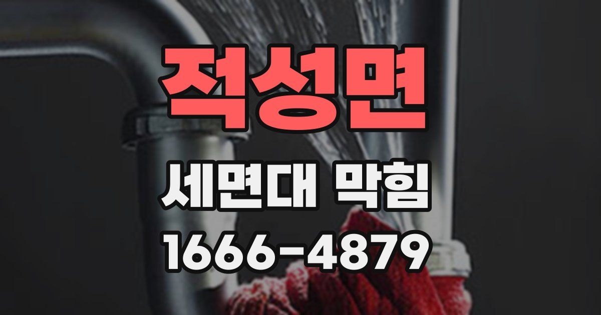 적성면 세면대 막힘