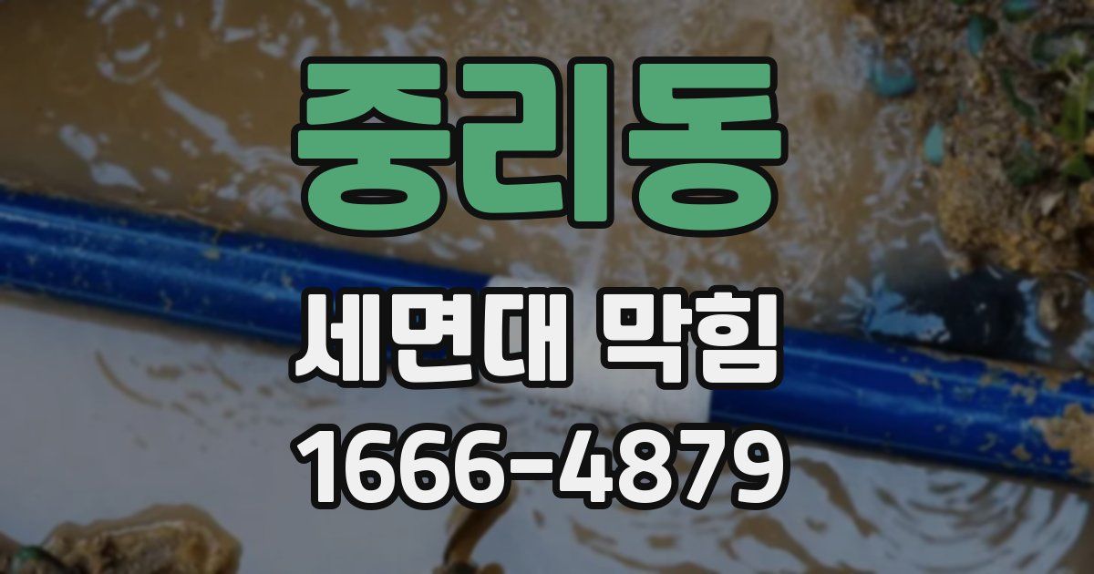 중리동 세면대 막힘