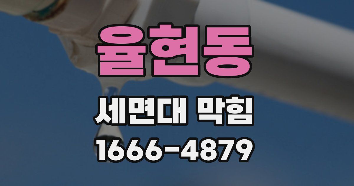 율현동 세면대 막힘
