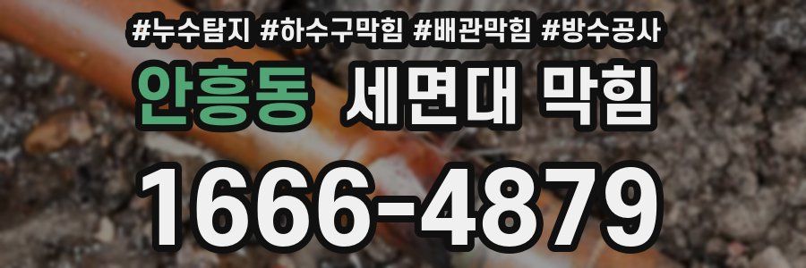 안흥동 세면대 막힘