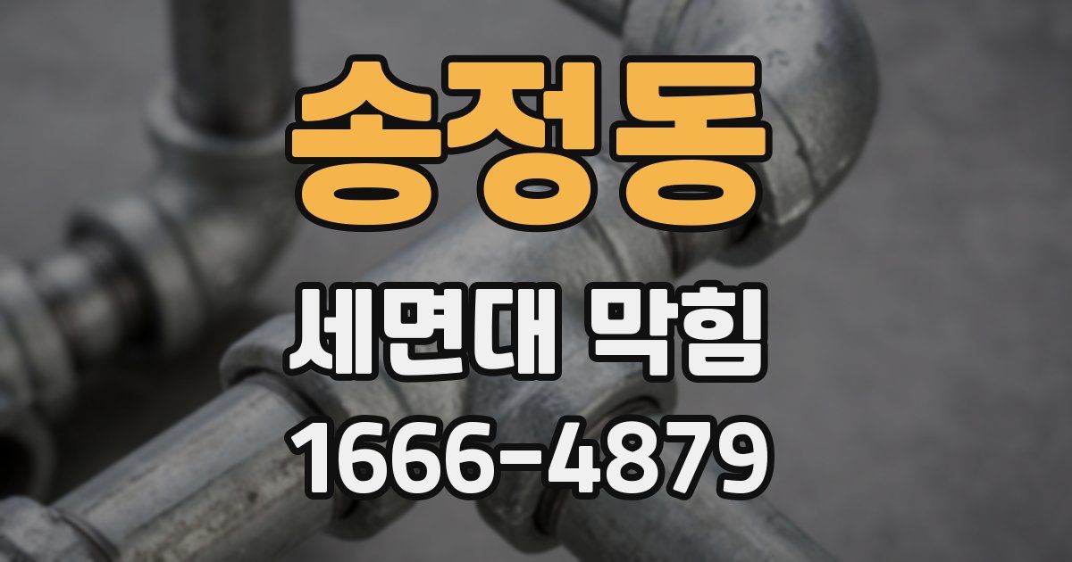 송정동 세면대 막힘
