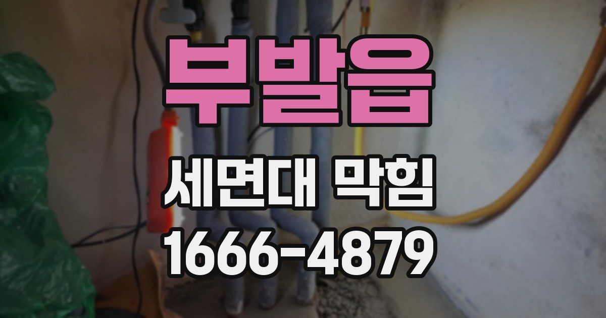 부발읍 세면대 막힘