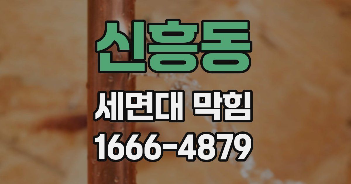신흥동 세면대 막힘