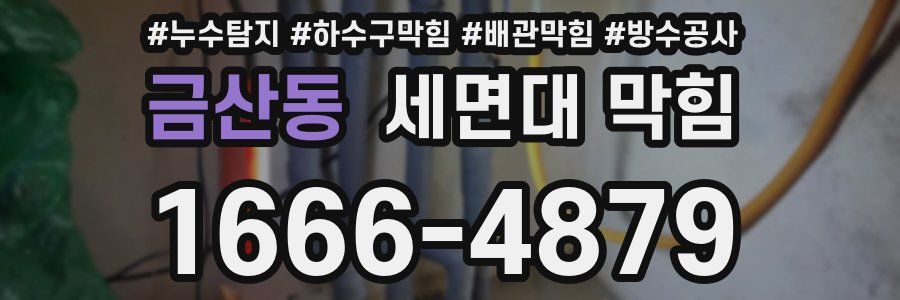 금산동 세면대 막힘