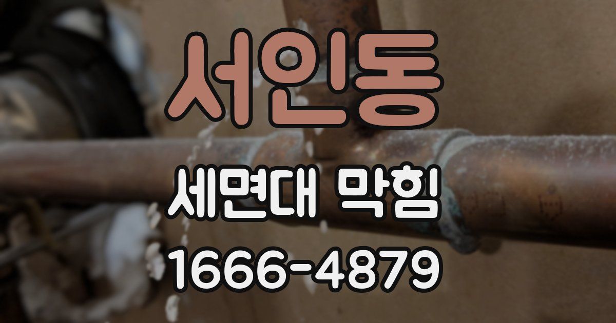 서인동 세면대 막힘