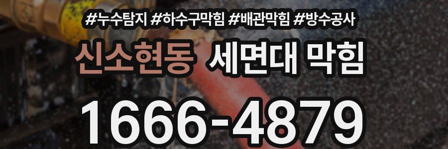 신소현동 세면대 막힘