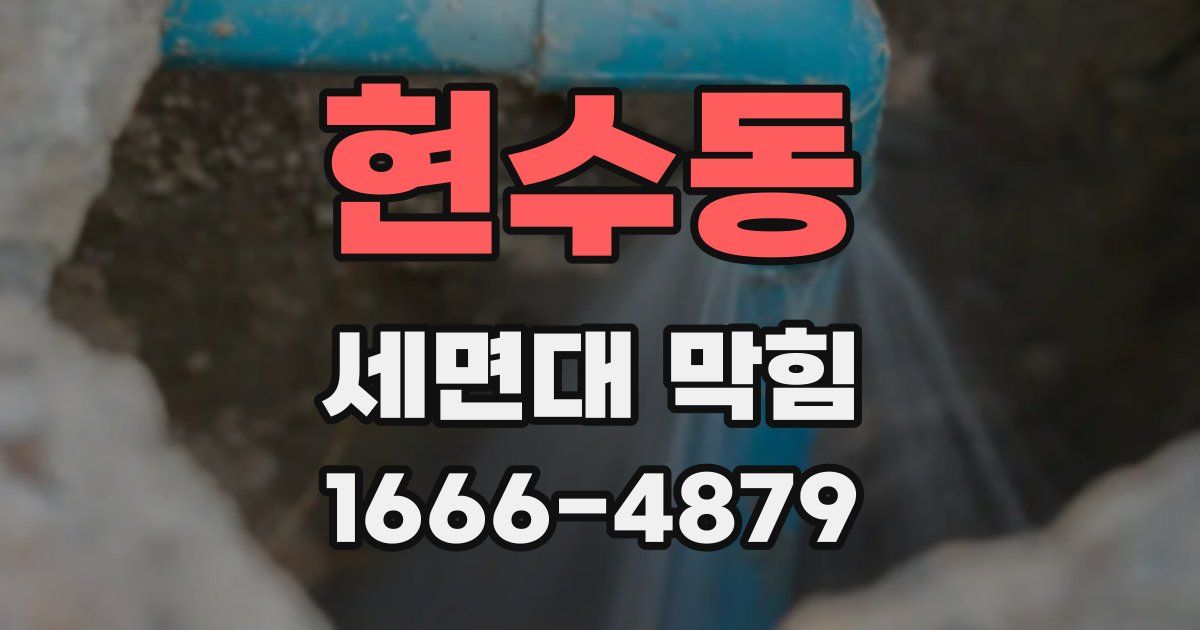 현수동 세면대 막힘
