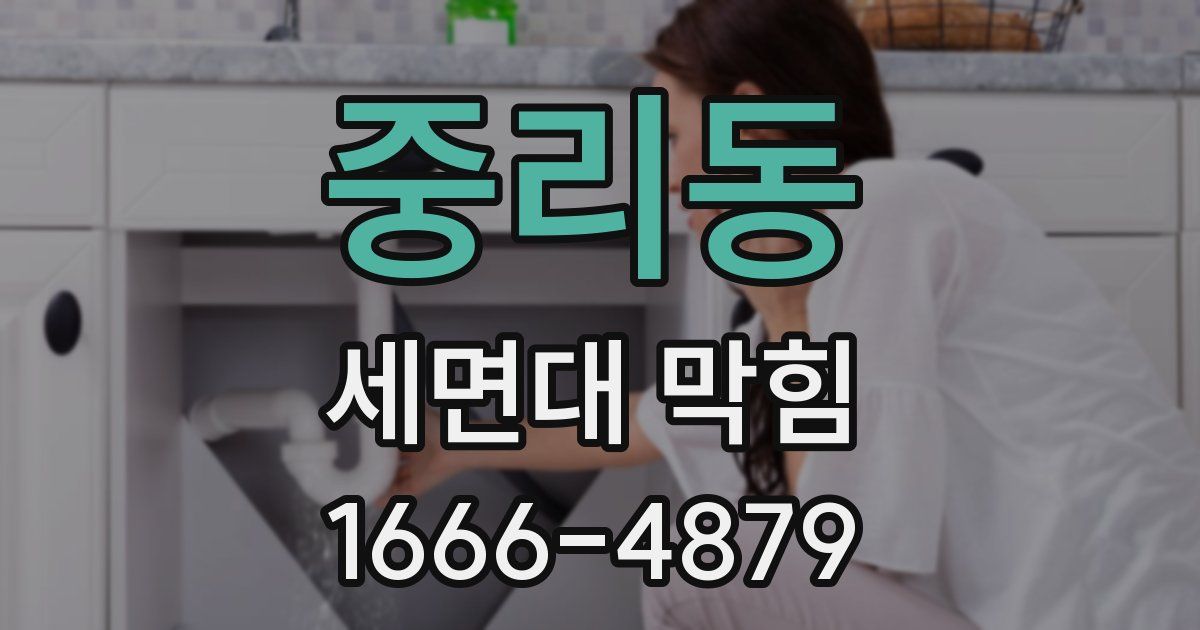 중리동 세면대 막힘