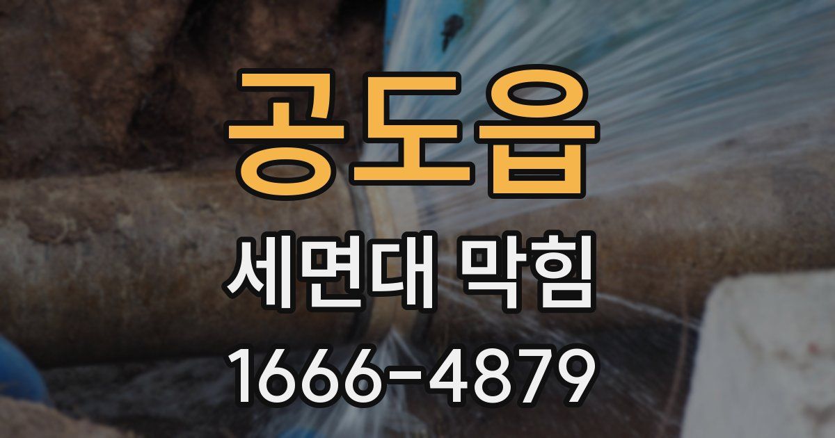 공도읍 세면대 막힘