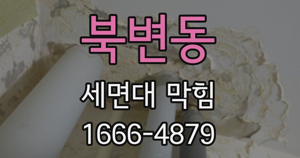 북변동 세면대 막힘