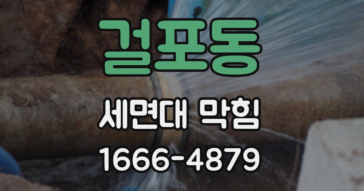 걸포동 세면대 막힘