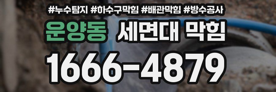 운양동 세면대 막힘