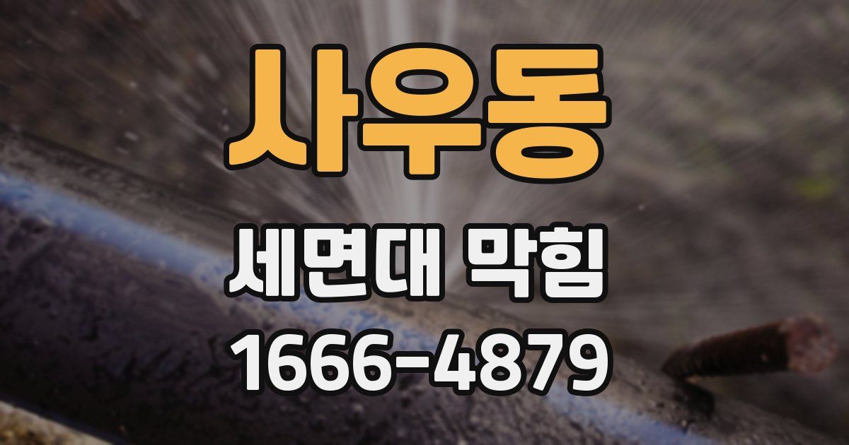 사우동 세면대 막힘