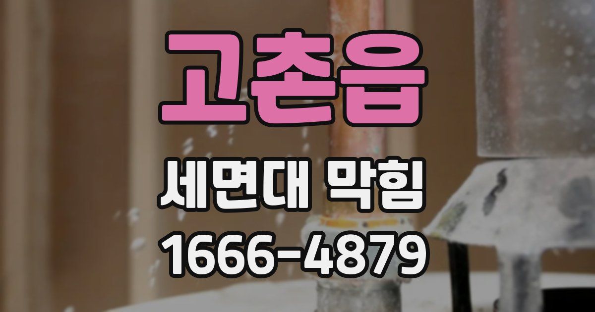 고촌읍 세면대 막힘