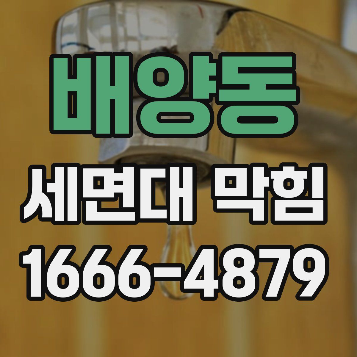 배양동 세면대 막힘