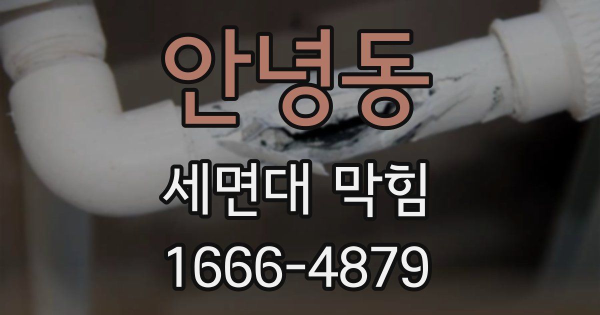 안녕동 세면대 막힘