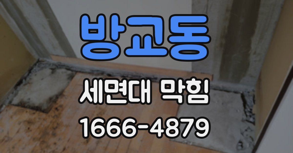 방교동 세면대 막힘