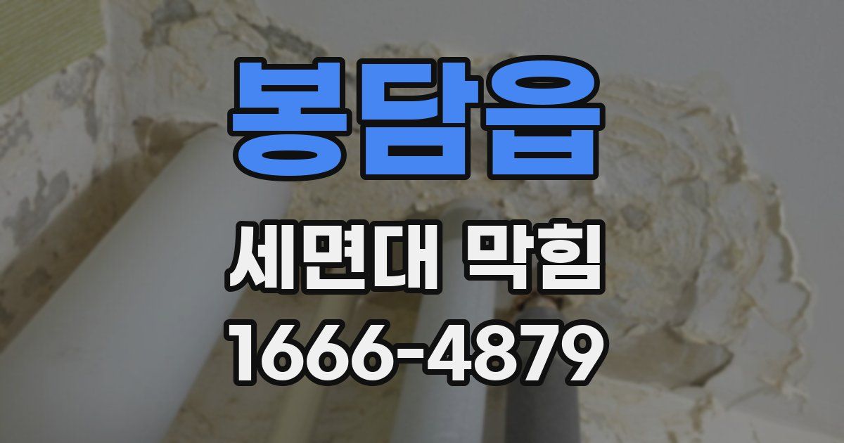 봉담읍 세면대 막힘