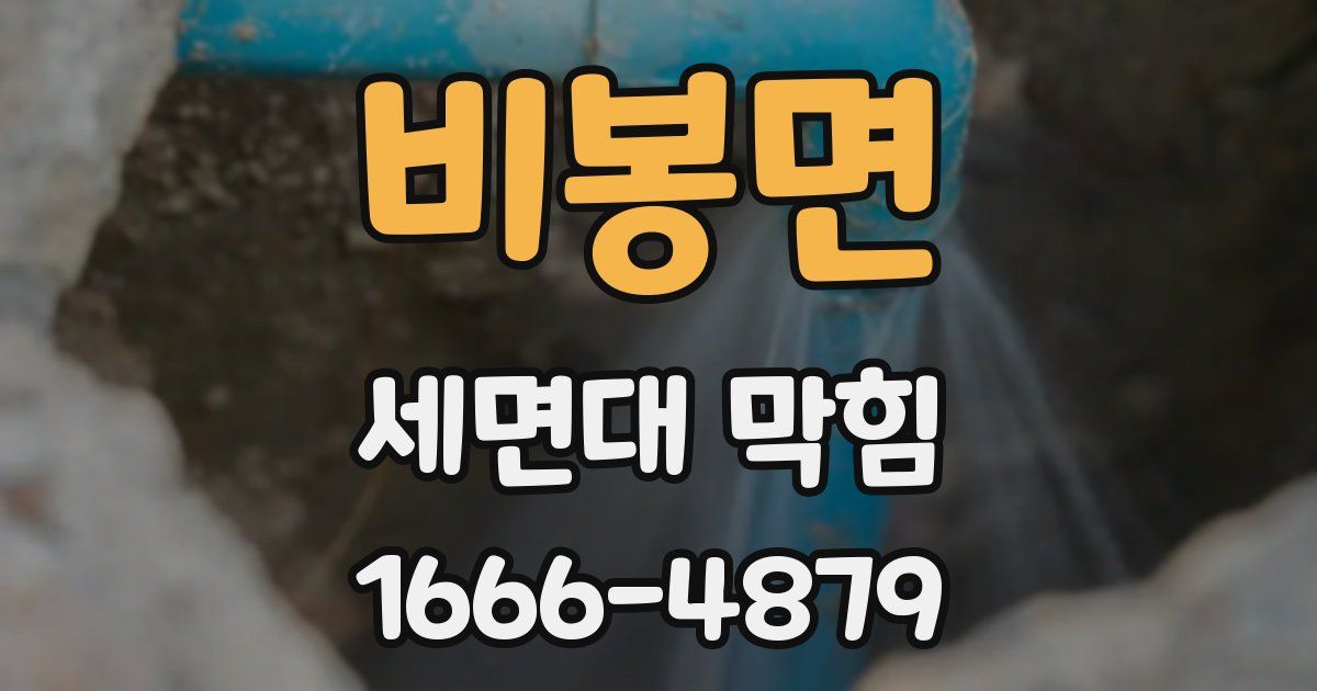 비봉면 세면대 막힘