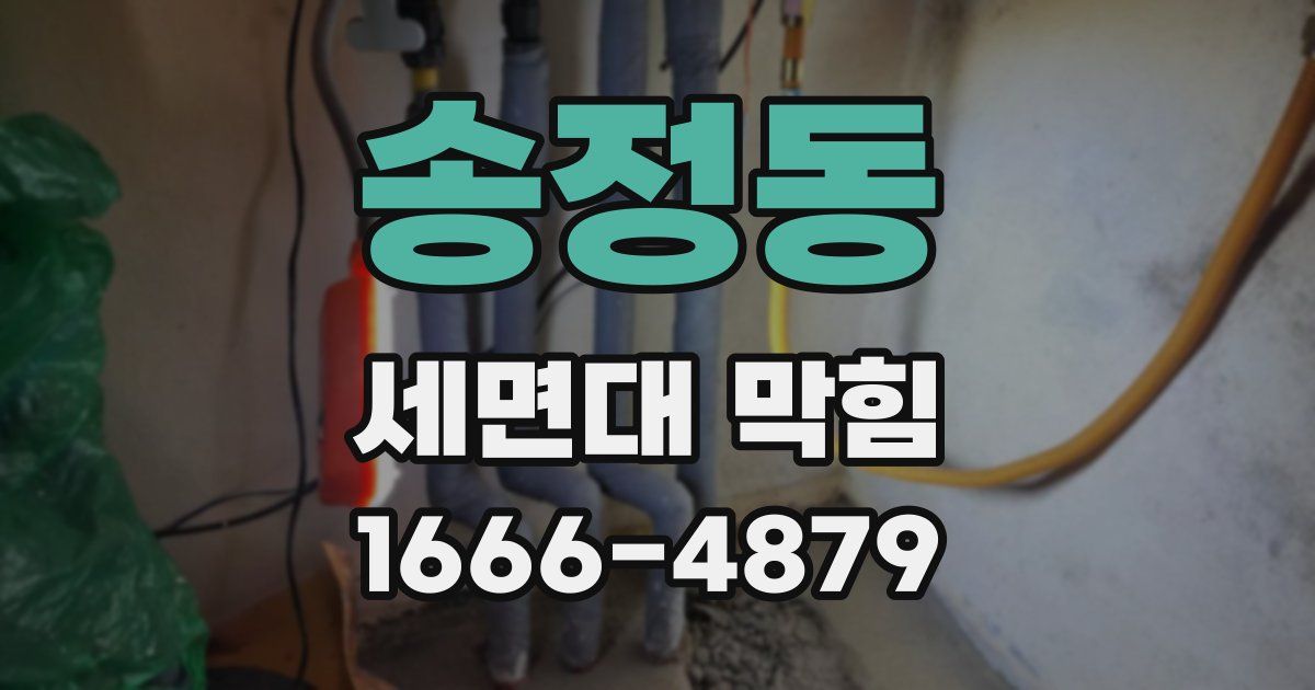 송정동 세면대 막힘