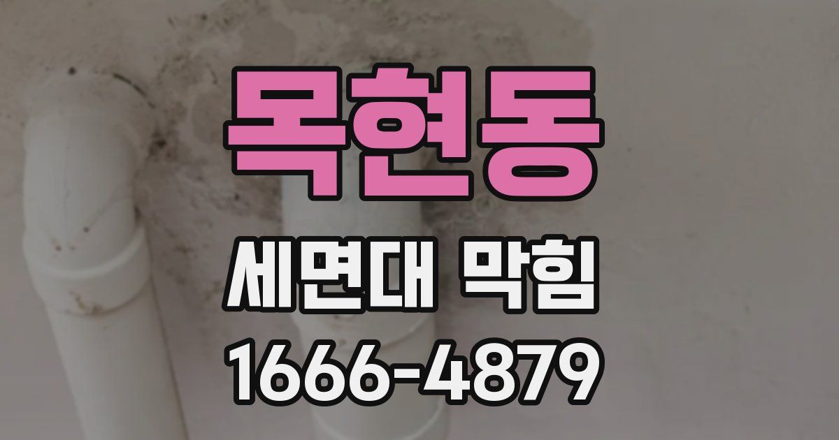 목현동 세면대 막힘