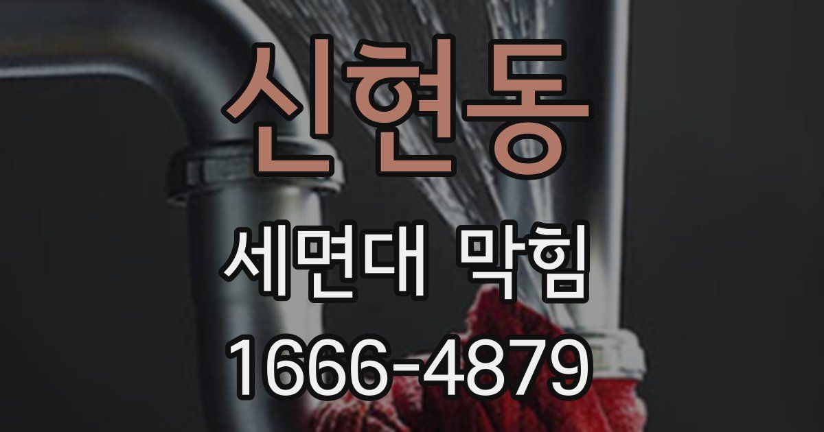 신현동 세면대 막힘
