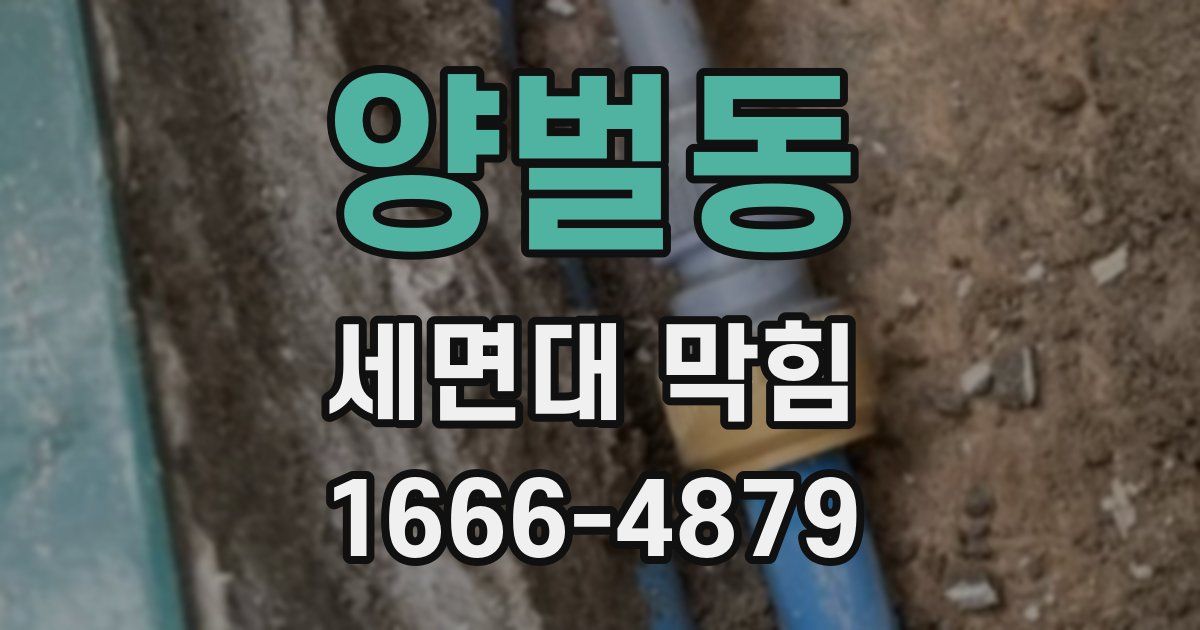 양벌동 세면대 막힘